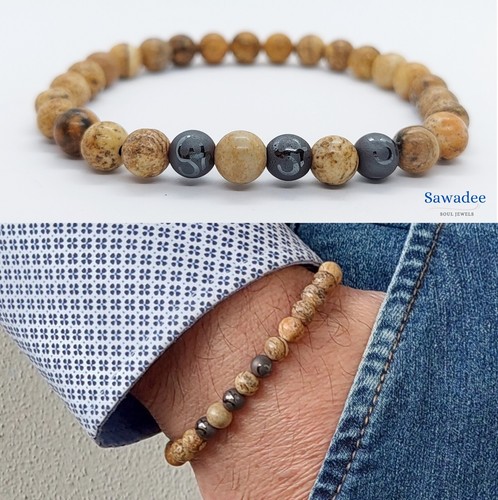 Bracciale pietra paesina - , 6