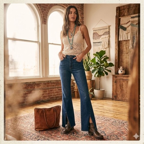 Jeans svasati boho lavaggio