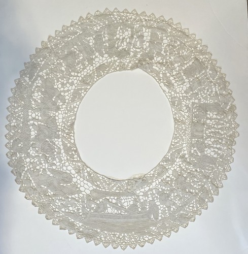 Antico collare pizzo - , lino