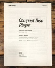 Sony cdp 770 - sony, cdp-208esd