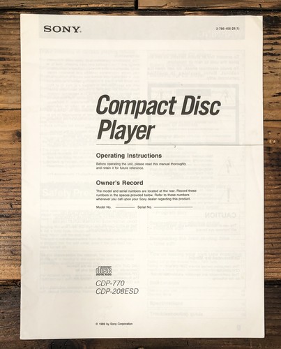 Sony cdp 770 208esd - sony, cdp-770