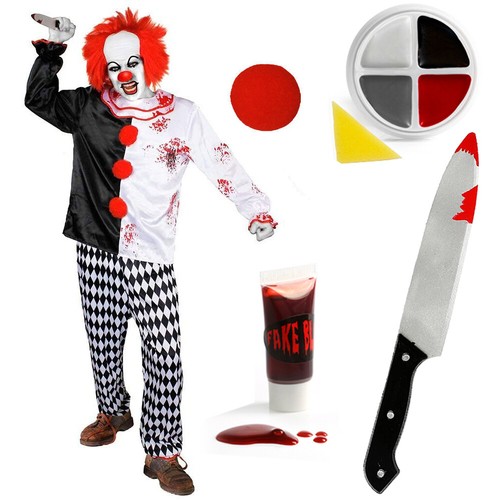 Costume clown killer rosso - costume,