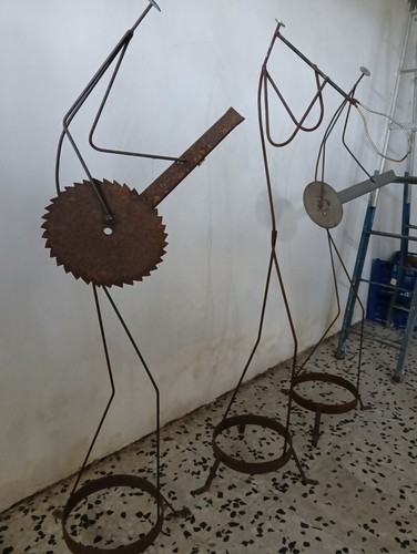 Sculture ferro musicisti - in, ferro,