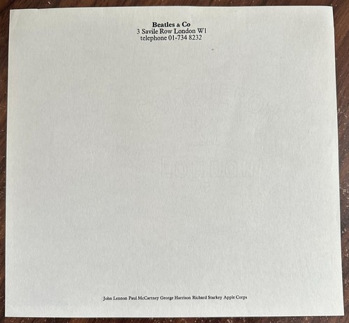 Super rare blank beatles co - rare,