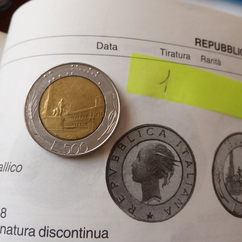 Moneta 500 lire - moneta, da