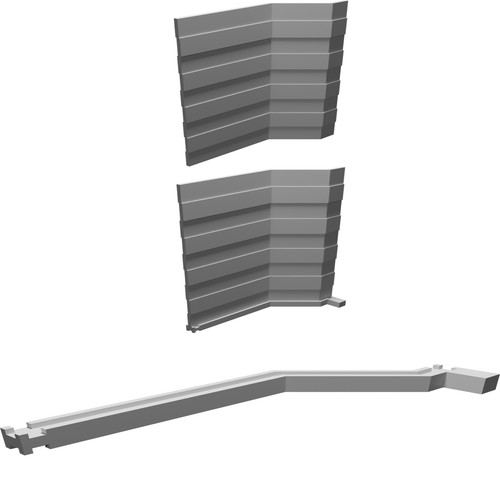 Muro modulare corrugato offset - corrugato,