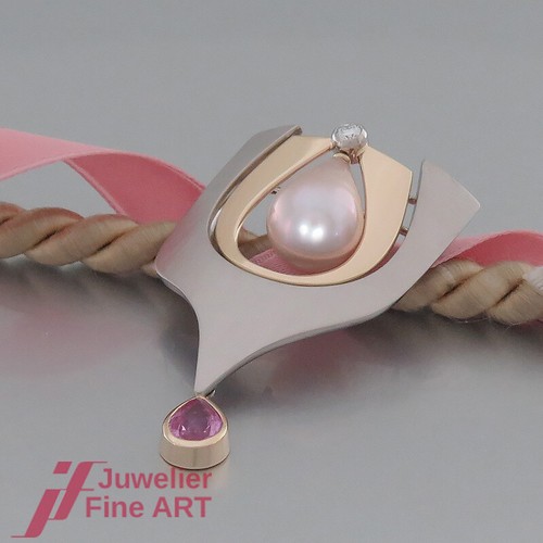 Spilla zaffiro rosa 1 - -,