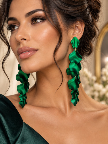 Orecchini dichiarazione verde