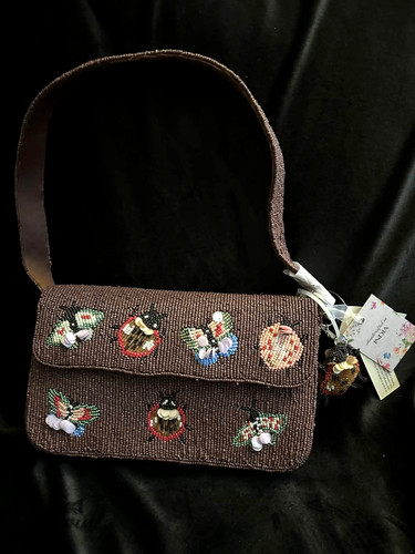 Borsa con perline - , coccinella