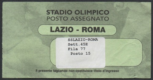 Biglietto stadio tagliando - stadio,