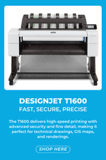 Designjet t1600ps dual - designjet, roll