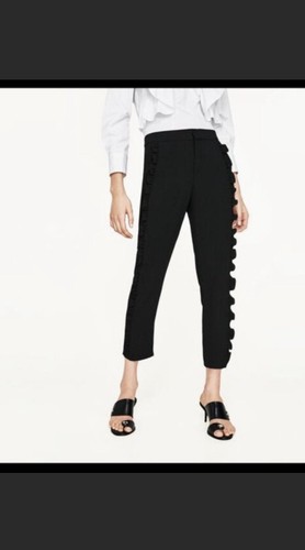 Zara ruffle ankle trouser - zara,