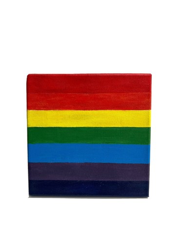 Tela arcobaleno dipinta mano - dipinta,