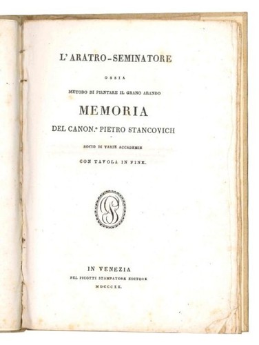 Aratro seminatore ossia - l'aratro-seminatore,