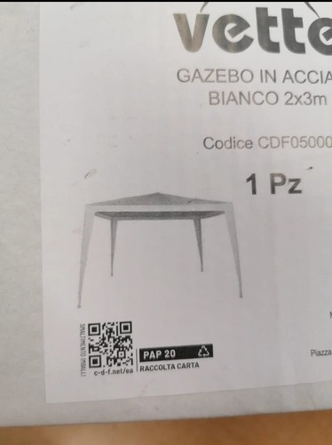Gazebo 3x2 bianco nuovo - gazebo,