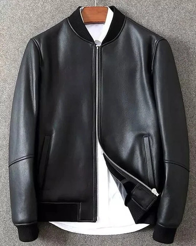 Giacca pelle nera - pelle, uomo