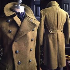 Cappotto lungo uomo verde