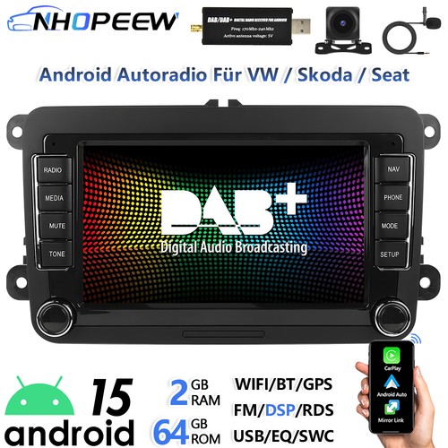 Dab 64gb android autoradio - 2+64gb,