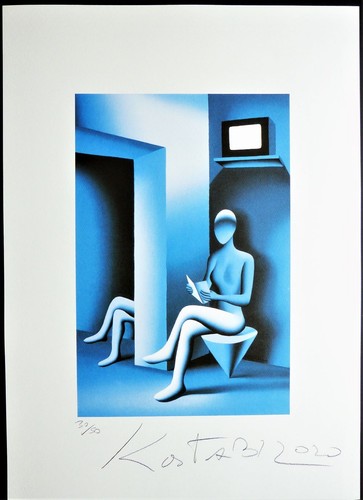 Mark kostabi reading girl - mark,