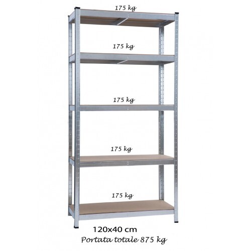 Scaffali ripiani 120x40 - 5,