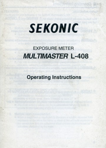 Sekonic 408 manuale - l-408,