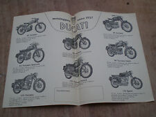 PUBBLICITA DEPLIANT ADVERTISING ORIGINALE DUCATI 1957 DESMO ELITE SPORT 175 S 65