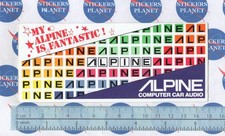 ADESIVO VINTAGE STICKER AUTOCOLLANT AUFKLEBER AUTO TUNING ALPINE CAR STEREO