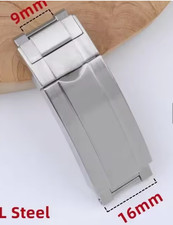 Chiusura per orologio con serratura a cursore in acciaio inossidabile 16 * 9mm 