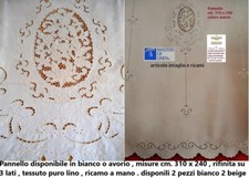 TENDA  LINO RICAMO A MANO