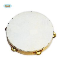 Tamburello in pelle e legno per travestimento gitano