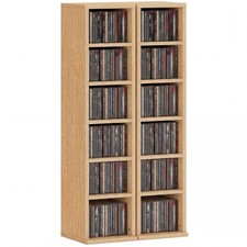HOMCOM Set 2 Scaffali porta CD