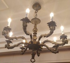 Lampadario In Ottone 8 Luci