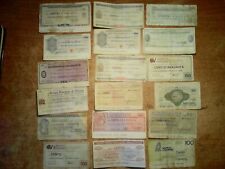 BLOCCO DI 18  ' MINI ASSEGNI ' VINTAGE .. VARIE BANCHE ..........( MINIASSEGNI )