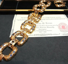 BRACCIALE JACKIE KENNEDY  CAMROSE & KROSS  ZAFFIRI,BRILLANTI,ORO GIALLO:FIRMATO!