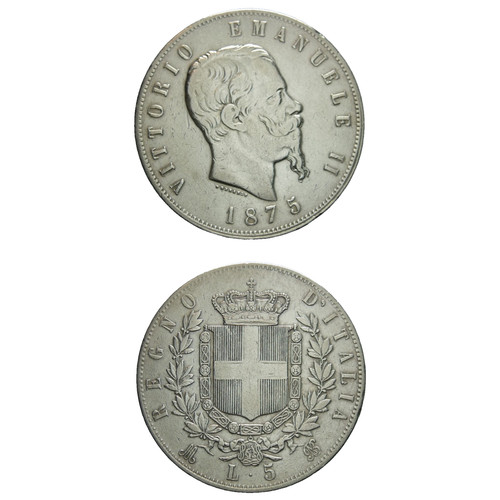 Regno italia lire 1875 - 5,