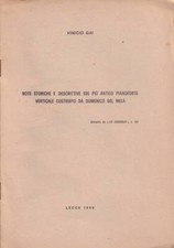Note storiche e descrittive