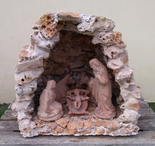 Nicchia con presepe - , terracotta