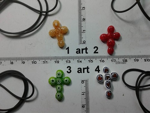 Collana croce murrine murano - croce,