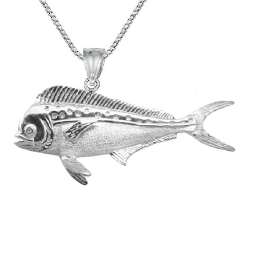 Argento sterling mahi - pesce, 3d