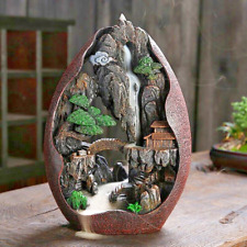 🗻 Porta Incenso Paesaggio Orientale in Resina con Fiume 🌀 Relax Zen | Sped. Gr