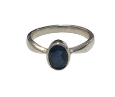 Anello In Zaffiro Blu Naturale