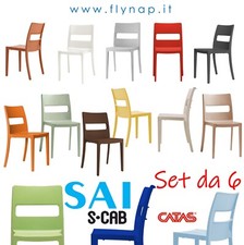 SCAB DESIGN SET 6 SEDIE SEDIA
