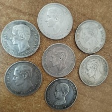 Pesetas vari anni - 5, argento