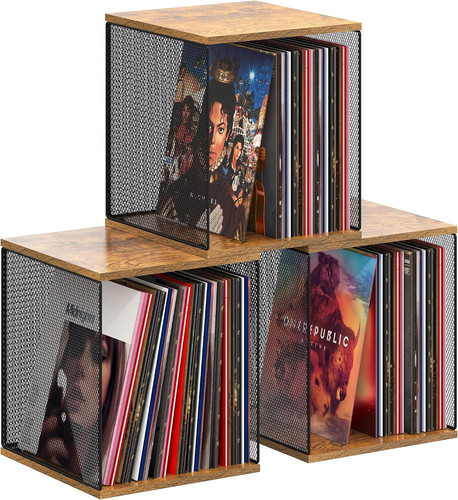 Cube vinyl record - record, storage