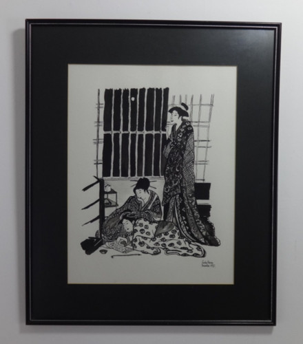 Quadro arte geisha giapponese