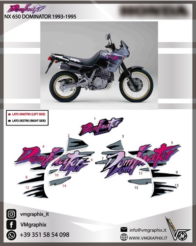 Adesivi 650 dominator - dominator, 1993
