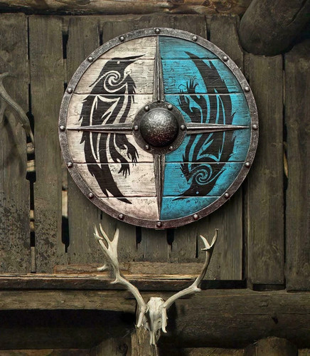 Autentico scudo raven - scudo, valhalla