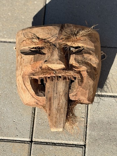 Maschera legno intagliata - legno, a