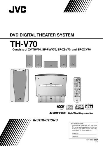 Jvc v70 thv70 - th-v70-xv-thv70, sistema