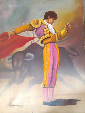 ANGELO MANINI (XX secolo)Tecnica mista su tela - "Torero"